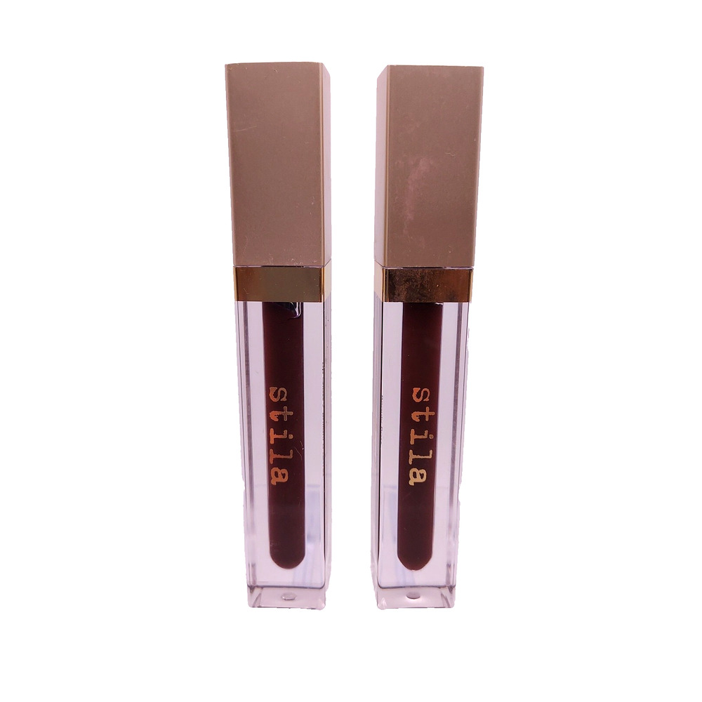 LOT OF 2 Stila Beauty Boss Lip Gloss BONUS BABY (Deep Plum)